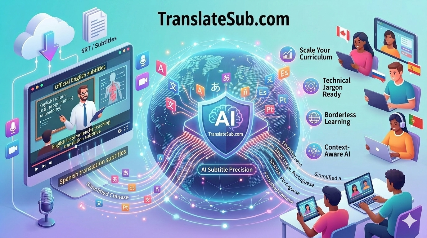 The Global Digital Classroom: Scaling Online Learning with AI Subtitle Precision